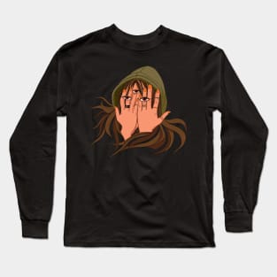 three eyed alien girl Long Sleeve T-Shirt